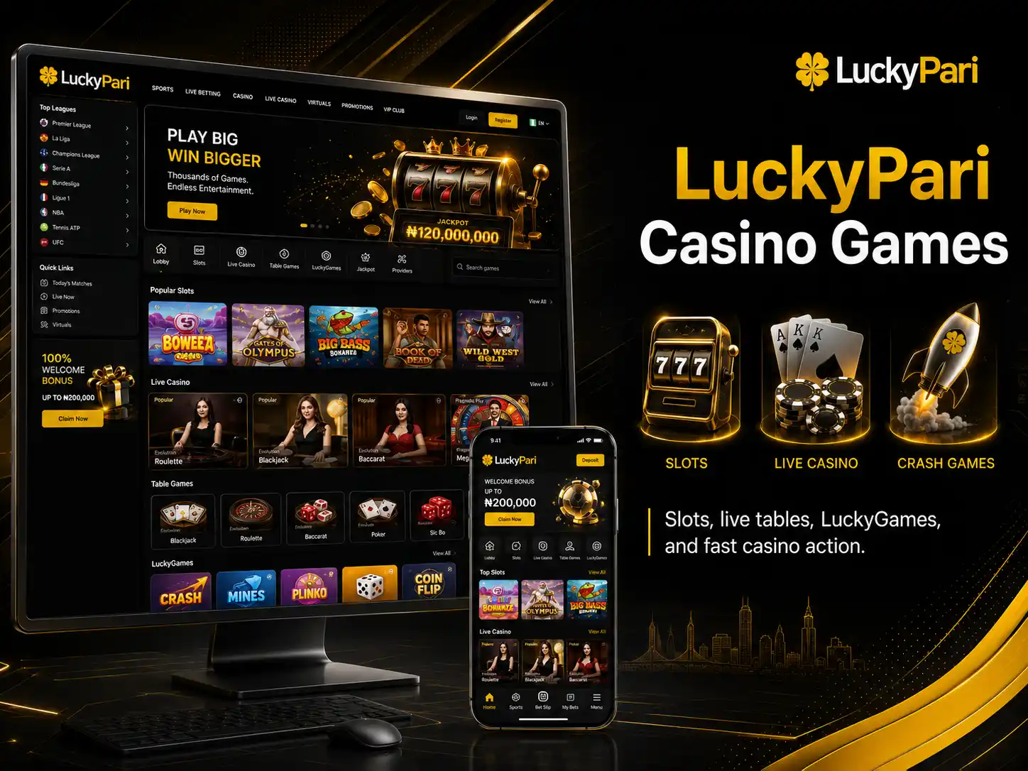 LuckyPari Casino Games