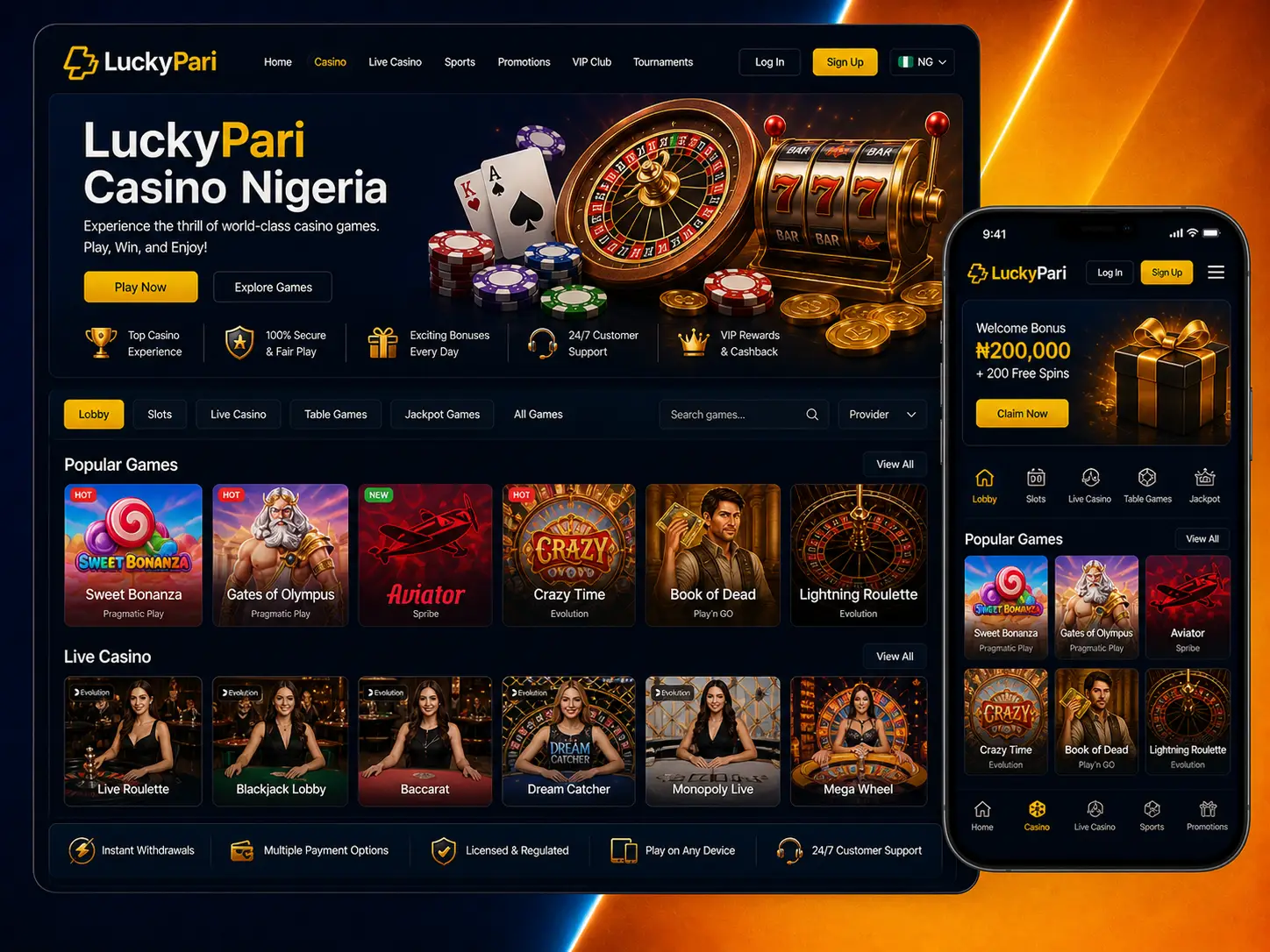 LuckyPari Casino Nigeria