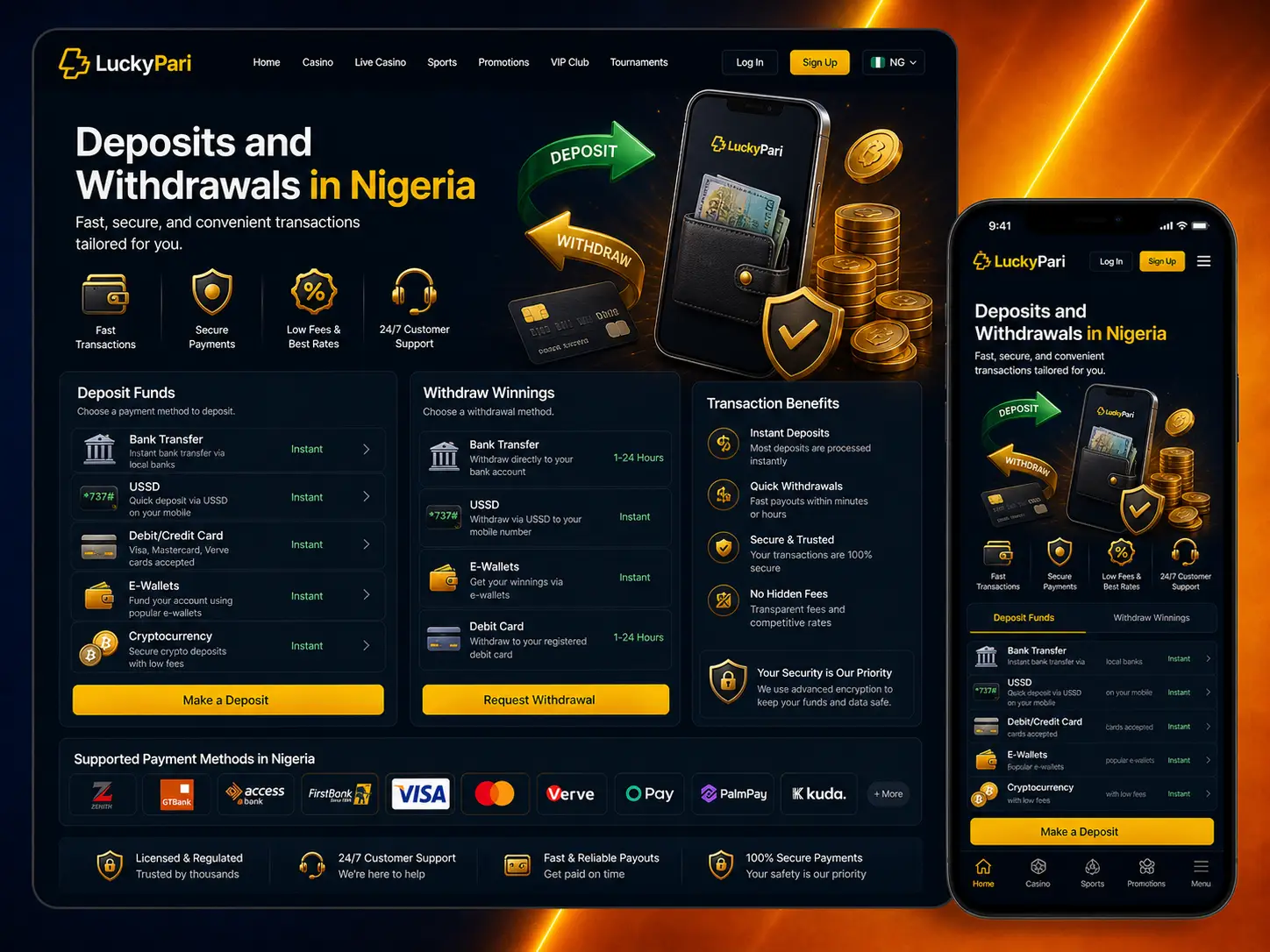 Deposits and Withdrawals in Nigeria